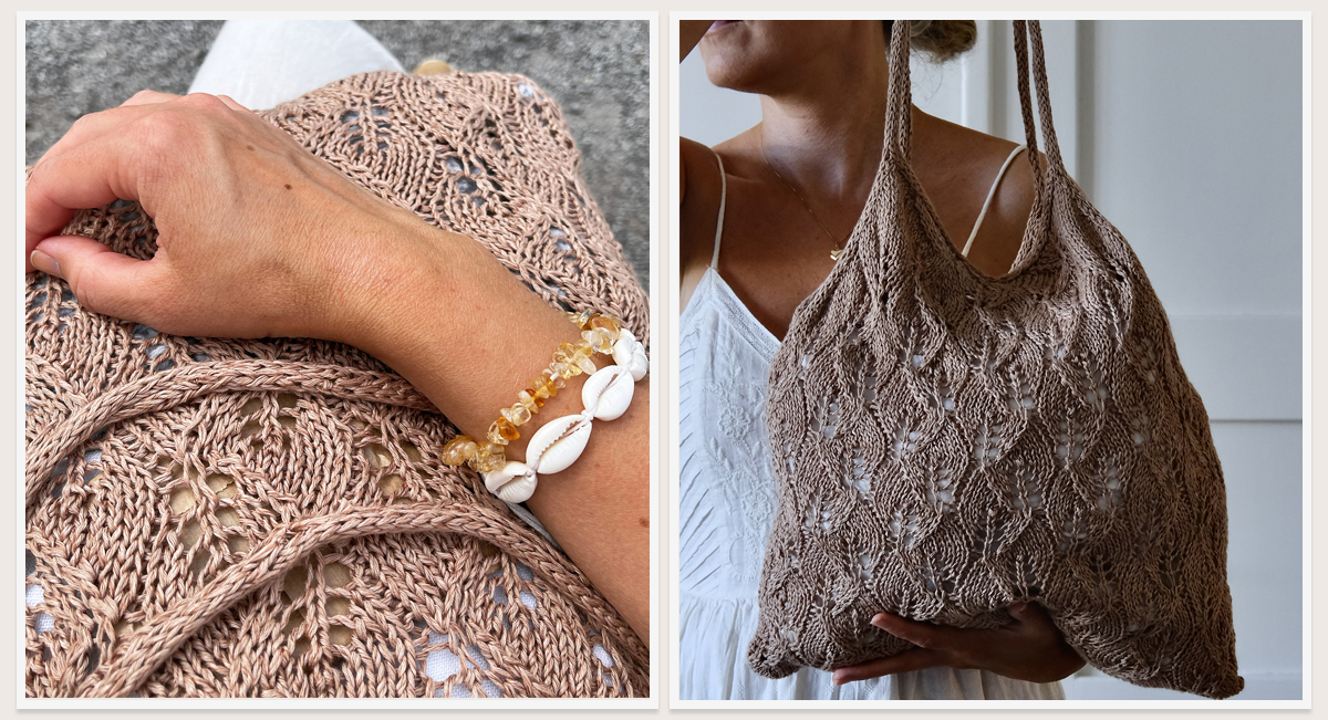 Tiny Leaves Market Bag by Auguste Knit
